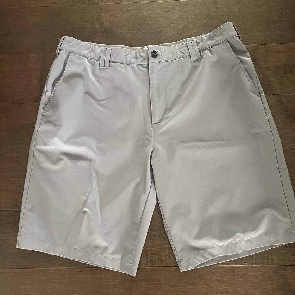 Sligo Gray Flat Front Shorts with Classic Cut